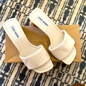 NIB - Steve Madden Saged Bone Leather Mules Size 7.5